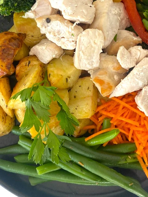 Chicken, Crispy Baby Potato & Vegetables - Image 2