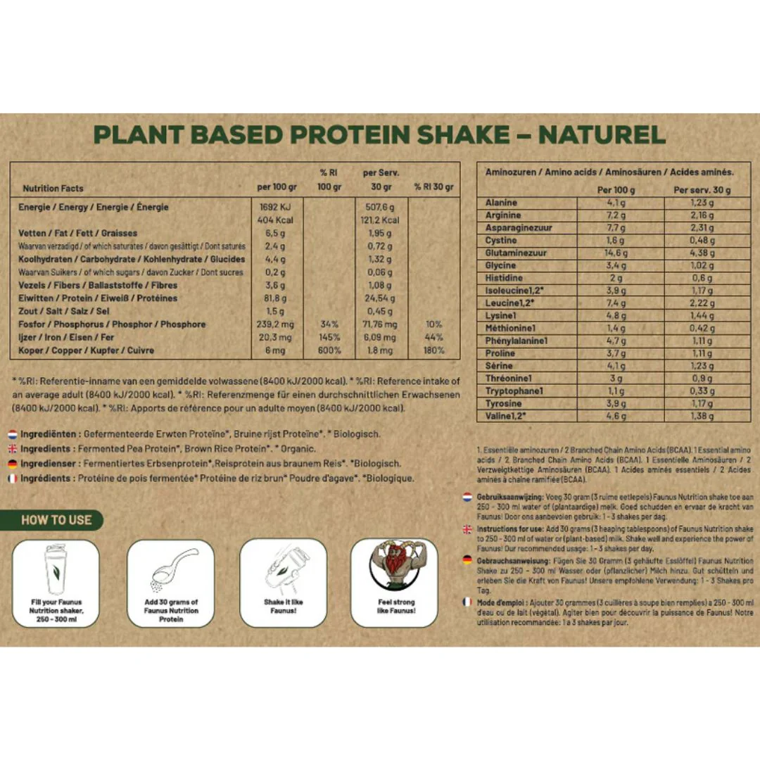 Faunus Organic Fermented Protein – Natural | Plant-Based Protein (210g / 900g) - Image 4